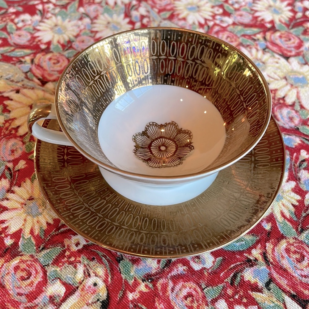 VTG Bavarian Gold Demitasse & Saucer